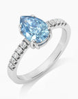 Pear Shape Topaz Ring in Silver - Irosk Australia ® - Irosk Australia