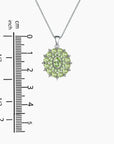 Size Comparison of Peridot Cluster Green Necklace – 2.6 cm Pendant Height