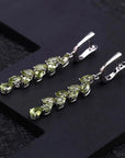 Peridot Drop Earrings in Sterling Silver | Irosk Australia ® - Irosk Australia