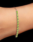 Peridot Tennis Bracelet crafted in 925 Sterling Silver | Irosk Australia ® - Irosk Australia