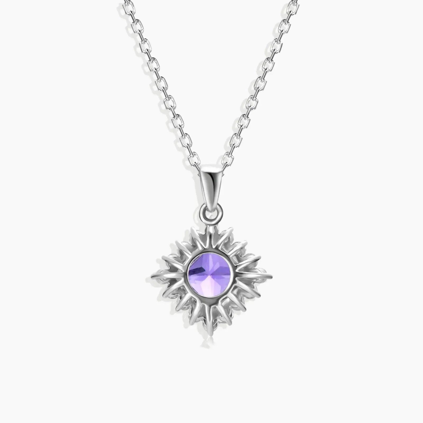 Princess Cut Alexandrite Halo Pendant Necklace in 925 Sterling SIlver - Irosk ® - Irosk Australia