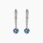 Round Alexandrite Drop Hoop Earrings in Silver - Irosk Australia ® - Irosk Australia