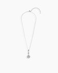 Round Moissanite Droplet Pendant with CZ Accent in Sterling Silver - Irosk Australia® - Irosk Australia