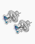 Round Shape Alexandrite Convertible Stud Earrings in Silver - Irosk Australia ® - Irosk Australia