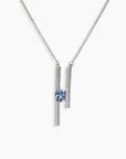 H-bar pendant necklace featuring lab-grown Alexandrite – contemporary silver jewellery by Irosk