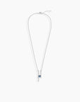 Full trace chain layout of Irosk H-bar Alexandrite pendant necklace with adjustable clasp