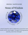 September birthstone sapphire stud earrings