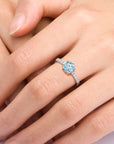 Round Shape Topaz Ring crafted in 925 Sterling Silver | Irosk Australia ® - Irosk Australia