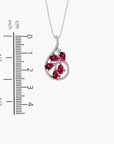 Ruby Dewdrop Necklace in Sterling Silver - Irosk Australia