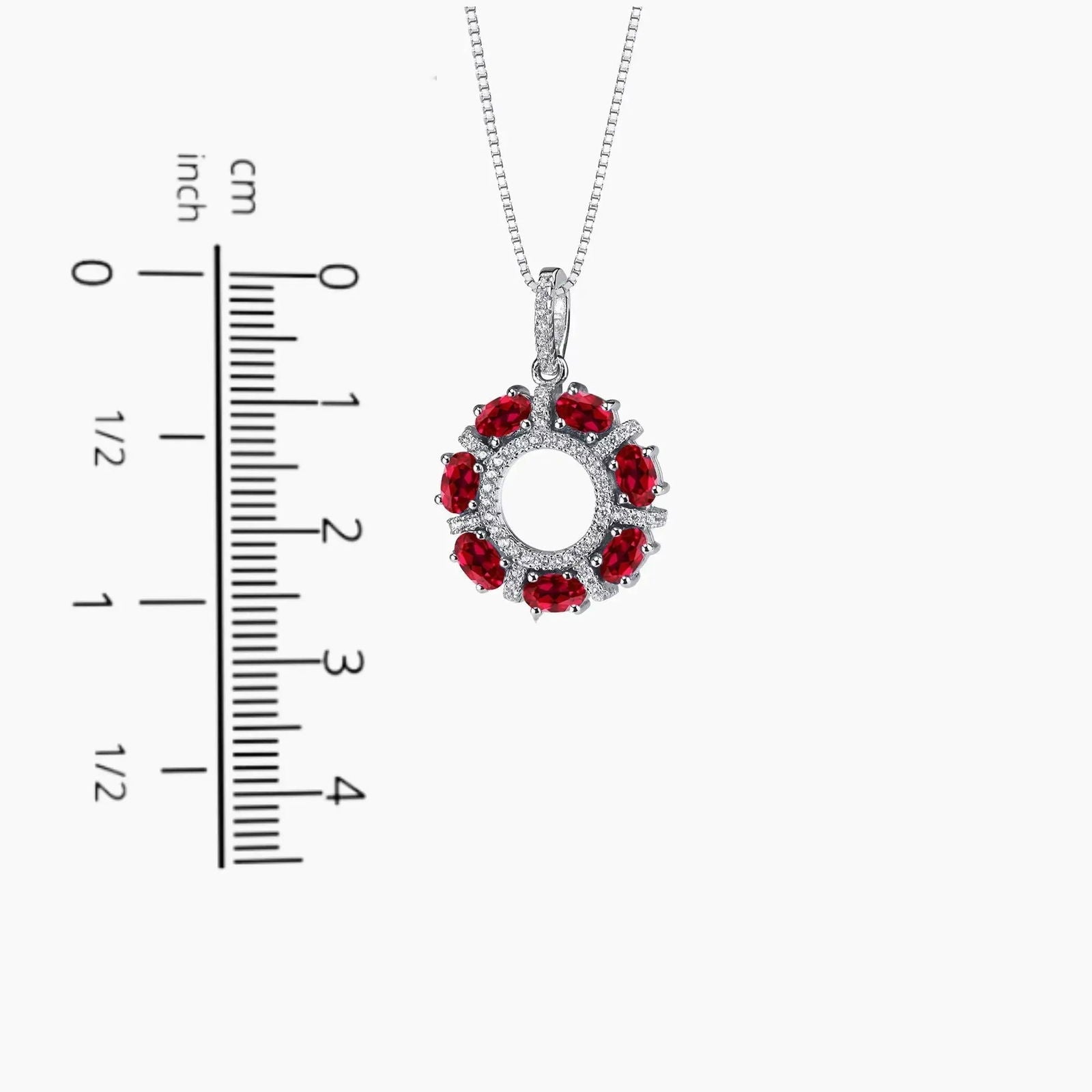 Ruby Galaxy Pendant Necklace in Sterling Silver - Irosk ® - Irosk Australia