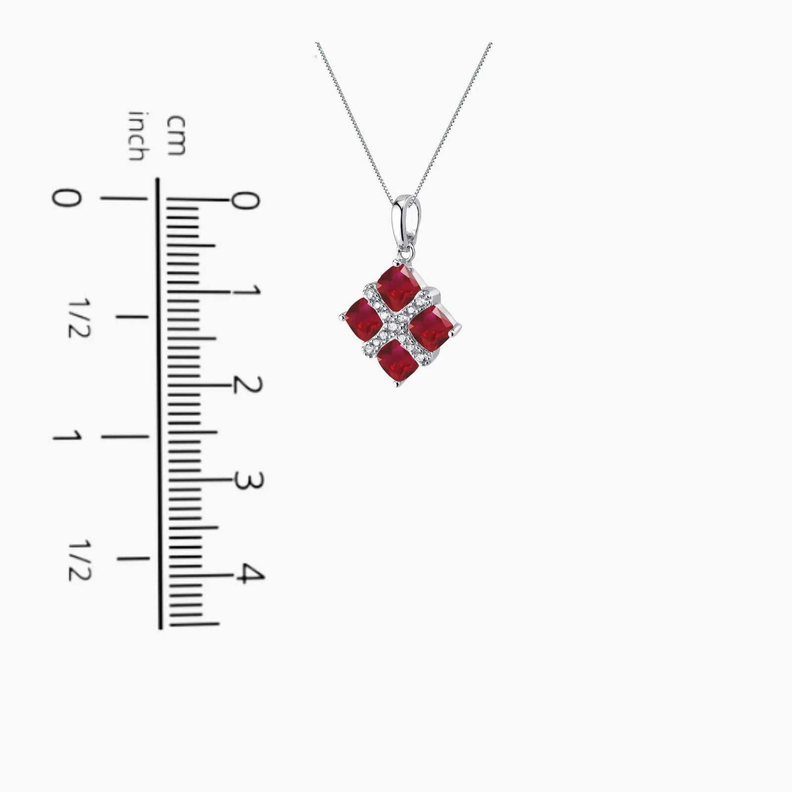 Ruby Infanta Charm Necklace in Sterling Silver - Irosk Australia