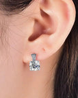 Scintillating Moissanite 1ct Stud Earrings in Sterling Silver - Irosk Australia® - Irosk Australia