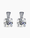 Scintillating Moissanite 1ct Stud Earrings in Sterling Silver - Irosk Australia® - Irosk Australia