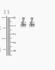 Scintillating Moissanite 1ct Stud Earrings in Sterling Silver - Irosk Australia® - Irosk Australia
