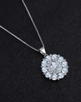 Sky Blue Topaz Cluster Necklace crafted in 925 Silver | Irosk ® - Irosk Australia