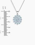 Sky Blue Topaz Cluster Necklace crafted in 925 Silver | Irosk ® - Irosk Australia