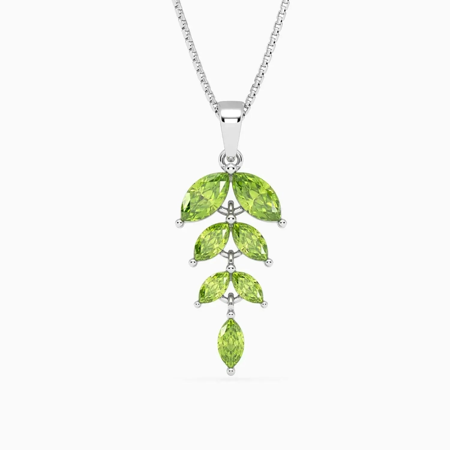 Sparkling Peridot Leaf necklace: Embrace Nature&#39;s Brilliance - Irosk Australia
