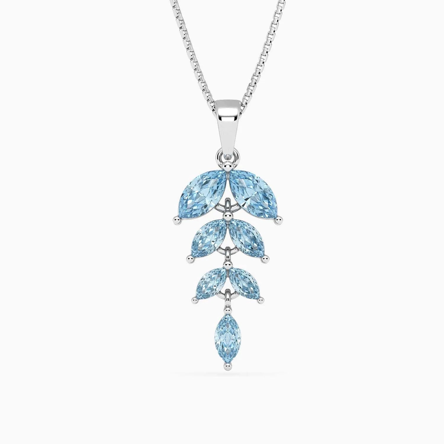 Sparkling Topaz Leaf Pendant: A Touch of Timeless Elegance - Irosk Australia