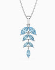 Sparkling Topaz Leaf Pendant: A Touch of Timeless Elegance - Irosk Australia