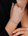 Topaz Tennis crafted Bracelet in 925 Sterling Silver | Irosk Australia ® - Irosk Australia
