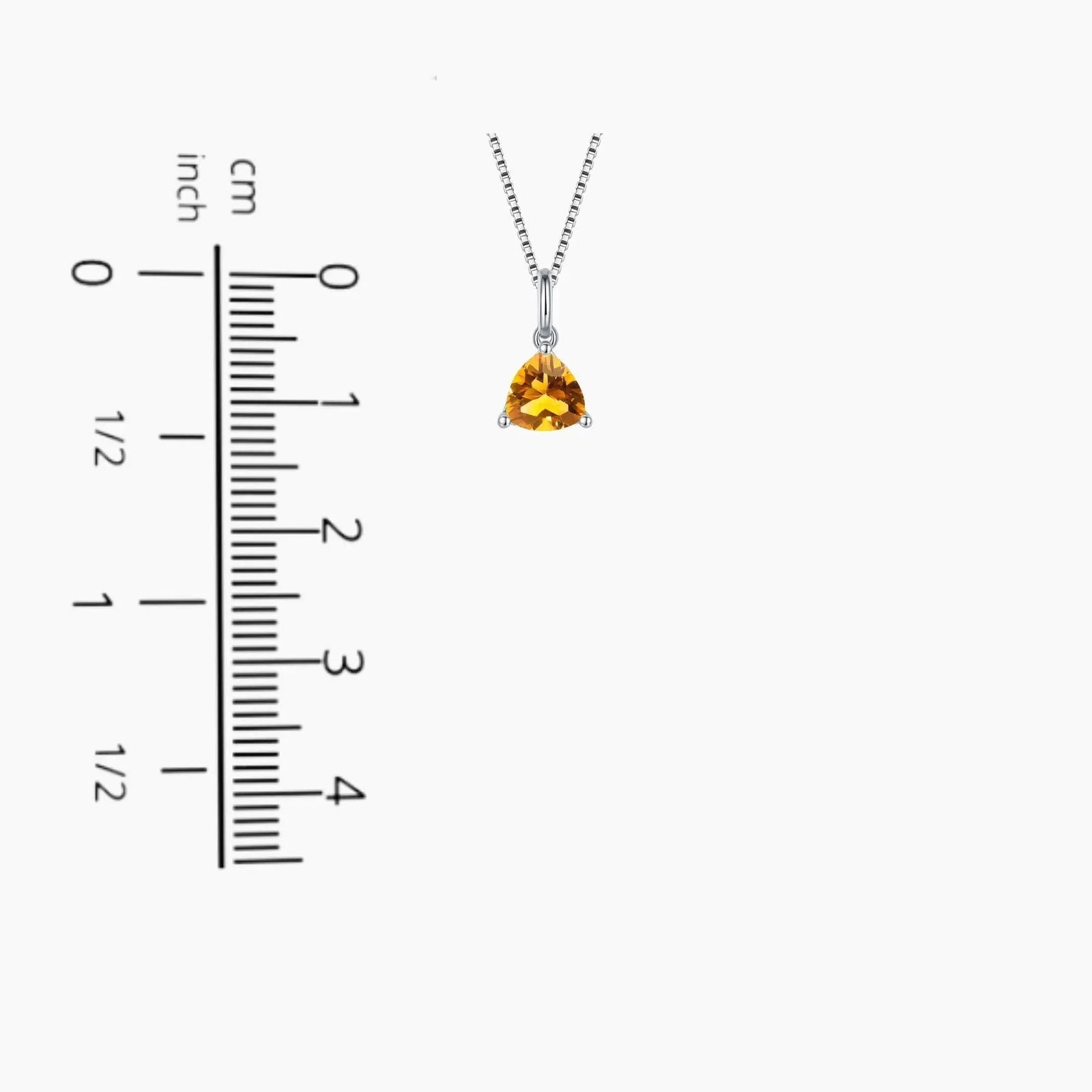 Trillion Cut Citrine Necklace in Silver - Irosk Australia ® - Irosk Australia