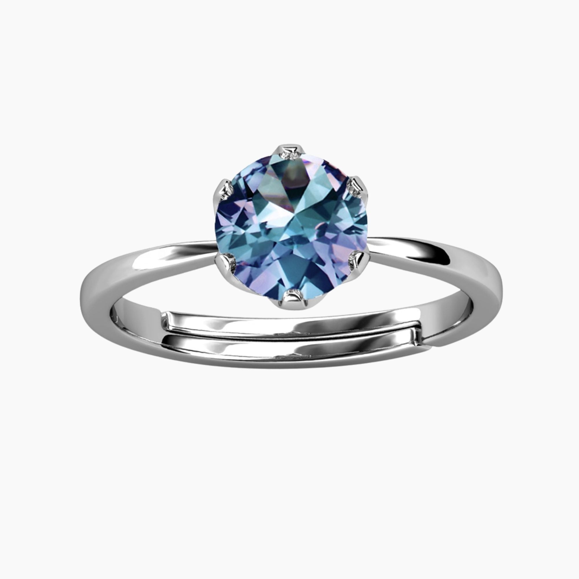 Alexandrite Solitaire Ring in Silver | Irosk
