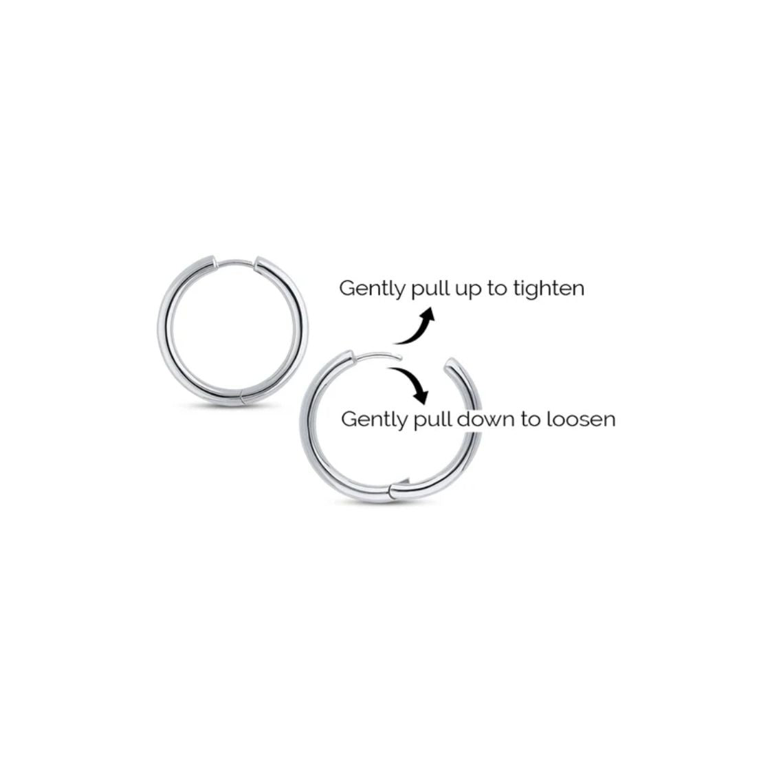 fixing loose hoops or huggie earrings