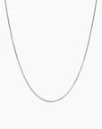 45 cm silver chain necklace, box chain in sterling silver from Irosk Australia.