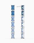 Cocktail Blue Gemstone Drop Earrings in Silver - Irosk Australia ®