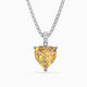 Heart 1.4 Ct Citrine Pendant Necklace in Sterling Silver | Irosk ®