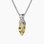 Marquise Citrine Infinity Pendant Necklace in Sterling Silver