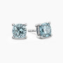 aquamarine cushion cut studs