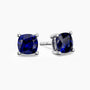 Cushion Cut Sapphire Stud Earrings in Sterling Silver | Irosk®