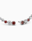 Garnet Climber Earrings in 825 Silver - Irosk ®