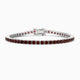 Garnet Tennis Bracelet in Sterling Silver – January Birthstone | Irosk ®