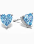 swiss blue heart studs
