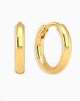 18K Gold-Plated Emerald Charm Hoop Earrings – May Birthstone