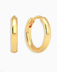 Round Topaz Charm - Gold Hoop Earrings by Irosk Australia ®