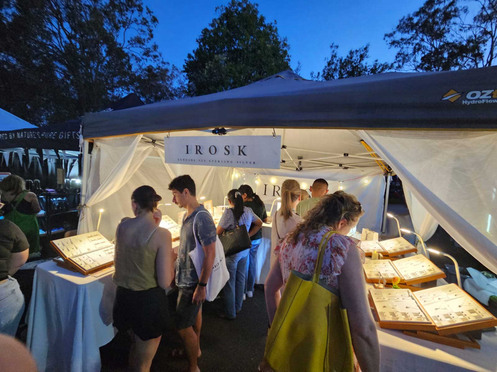 Irosk jewellery at the Brisbane markets