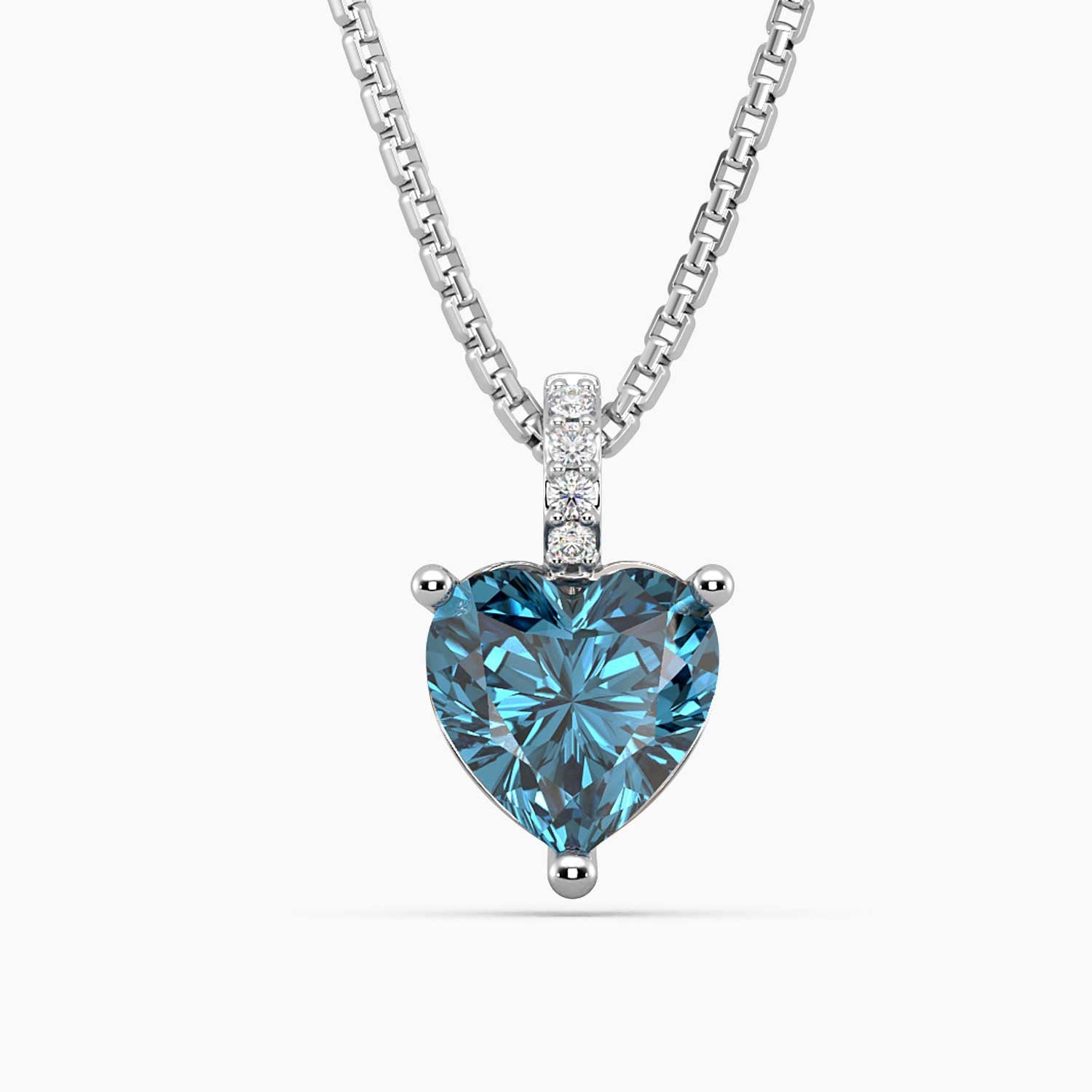 topaz heart shape necklace