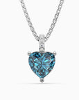 topaz heart shape necklace