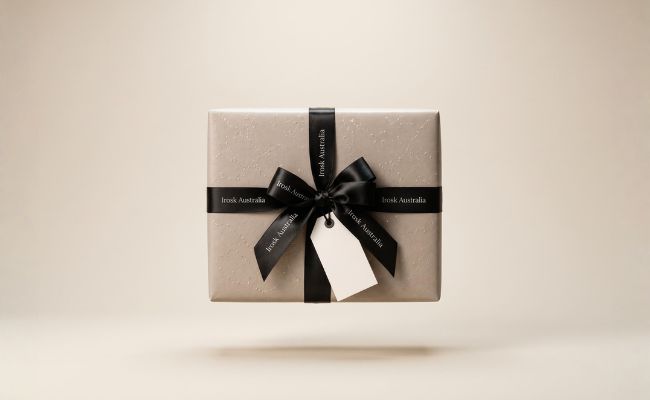 irosk gift box in light background