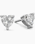 heart shape moissanite earrings