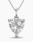 Heart Shaped Moissanite Necklace in Sterling Silver – Brilliant Sparkle | Irosk®