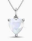 heart shape moonstone necklace