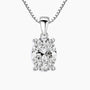 oval shape moissanite necklace