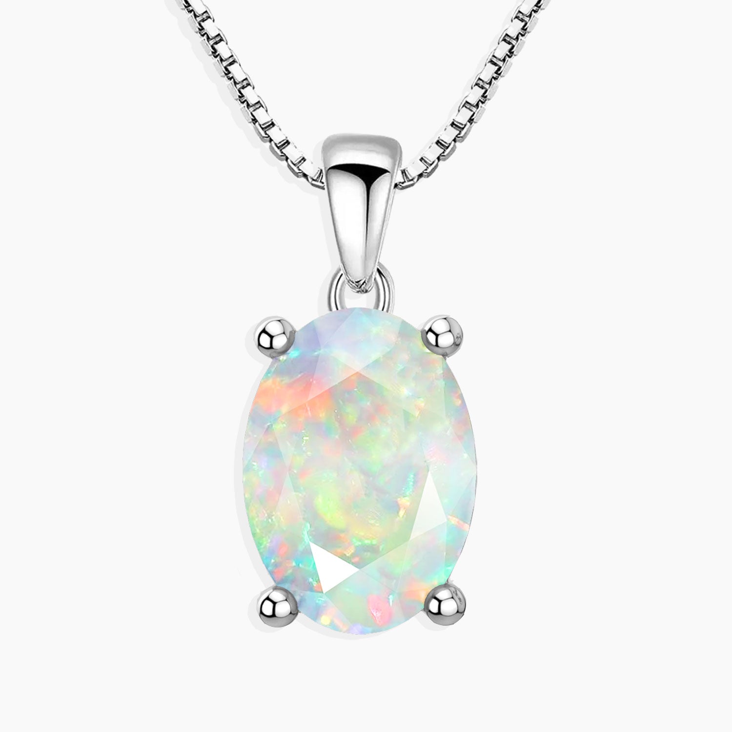 oval shape opal pendant