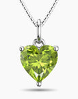 heart peridot necklace