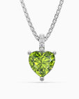 Peridot Heart Necklace in 925 Sterling Silver | Irosk ®