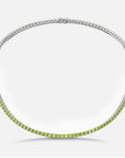 Peridot Tennis Necklace in Sterling Silver – August Birthstone